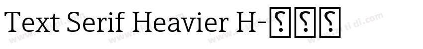 Text Serif Heavier H字体转换